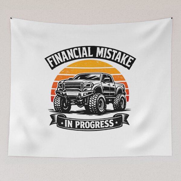 Item preview, Financial Mistake In Progress Funny Lifted Truck designed and sold by Ali-printshop.