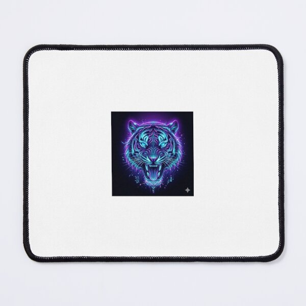 Item preview, Cyberpunk Neon Tiger Head Glow Poster Art designed and sold by COLOREBEL.
