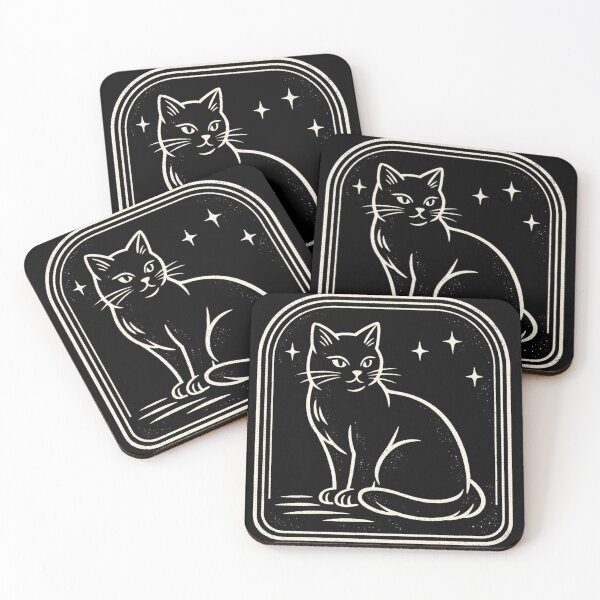 Item preview, Retro Midnight Kitty Cat | NickerStickers®  on Redbubble designed and sold by NickerStickers.