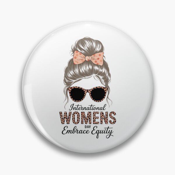 Item preview, International Women's Day Embrace Equity Messy Hair Bun designed and sold by EllenJast.