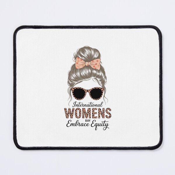 Item preview, International Women's Day Embrace Equity Messy Hair Bun designed and sold by EllenJast.