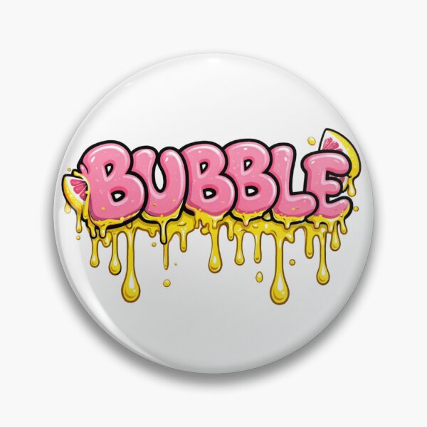 Item preview, Bubble Graffiti Drip Text – Pink Yellow Street Art Sticker designed and sold by TaitelCraft.