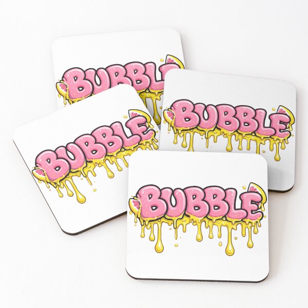 Item preview, Bubble Graffiti Drip Text – Pink Yellow Street Art Sticker designed and sold by TaitelCraft.