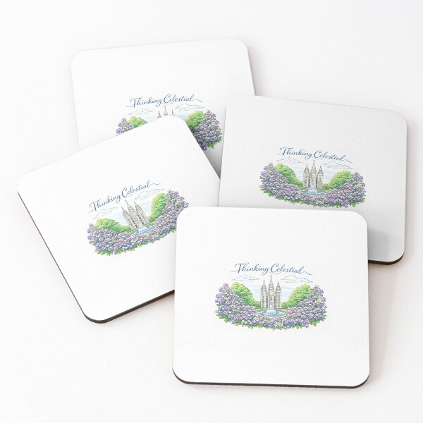 Item preview, Salt Lake Temple with “Thinking Celestial” quote designed and sold by Justtryjng.