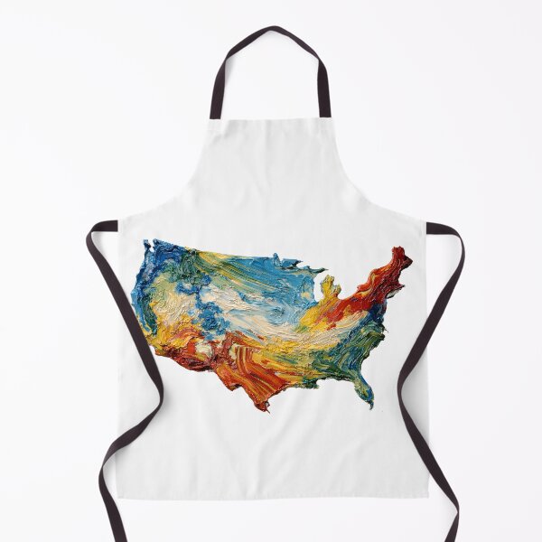 Item preview, Colorful United States Map Oil Painting Style Artistic Landscape designed and sold by ArtsyGlaze.