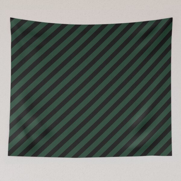 Item preview, Black And Forest Green Diagonal Striped Pattern designed and sold by pattern-archive.