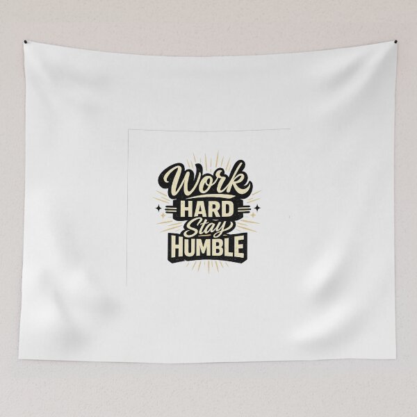Item preview, Work Hard Stay Humble – Vintage Motivational Typography Quote Design designed and sold by ArtWaveStudio8.