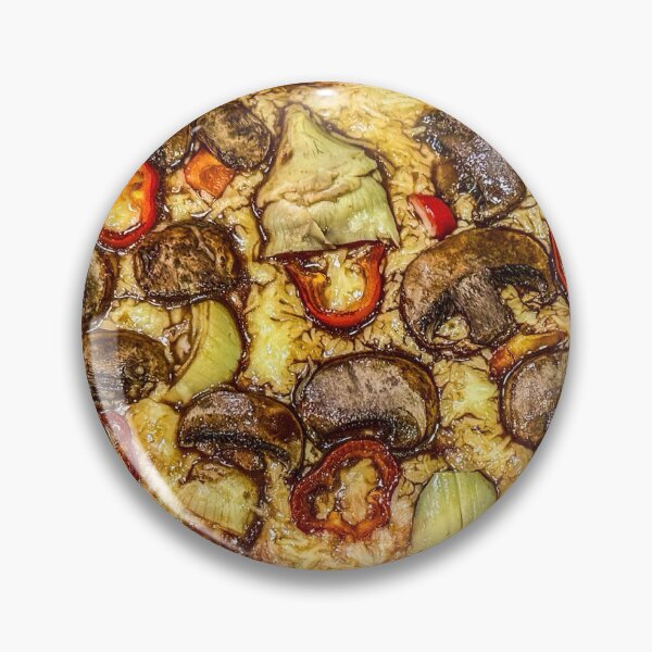 Item preview, Mushroom Pizza with Roasted Mushrooms – Rustic Veggie Sheet Pan Pizza Food Photography designed and sold by aadventures.