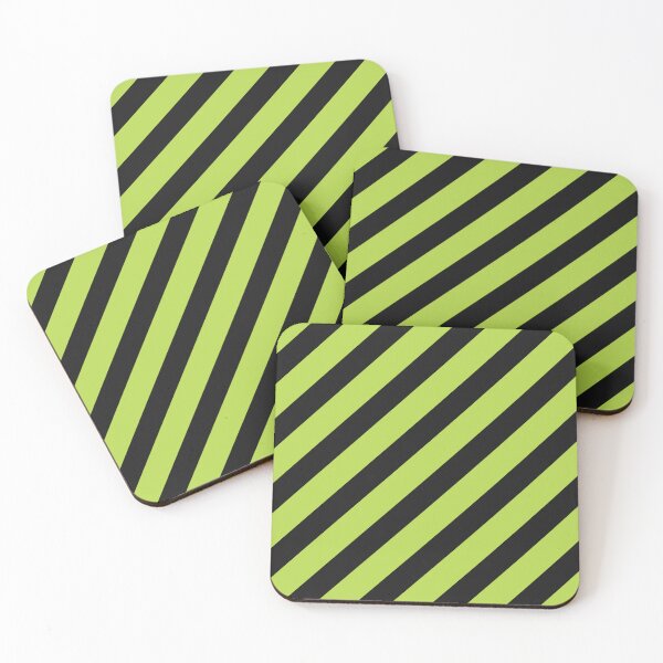 Item preview, Black And Lime Diagonal Striped Pattern designed and sold by pattern-archive.