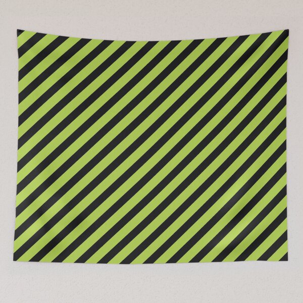 Item preview, Black And Lime Diagonal Striped Pattern designed and sold by pattern-archive.