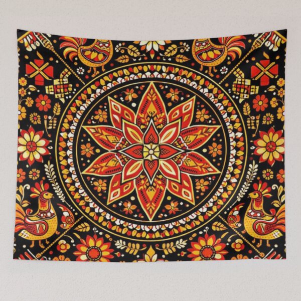 Item preview, Ukrainian Pysanka Folk Art Pattern designed and sold by Myra365Art.
