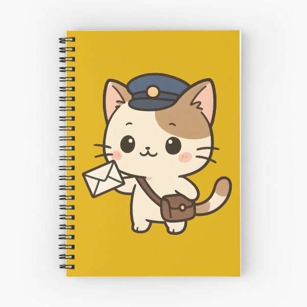 Item preview, Chibi Cat Delivering Mail with Tiny Bag designed and sold by VibeShift Studio.