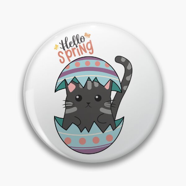 Item preview, Hello Spring Easter Egg Cat designed and sold by AussieMomma.