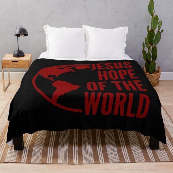 Item preview, Jesus – Hope of the World - Red Typography Design designed and sold by MoriaStore.