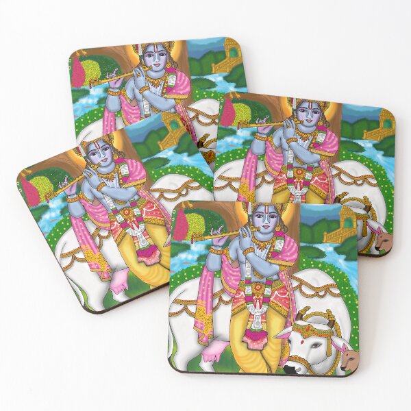 Item preview, Krishna Devotional Artwork – Sacred Hindu God Design designed and sold by Harshit_Digital_Arts.