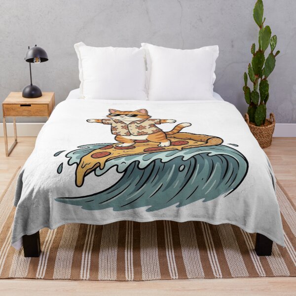 Item preview, Funny Orange Tabby Cat Surfing Pizza Slice designed and sold by k3rstman1.