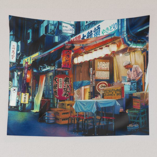 Item preview, Japanese street food at night designed and sold by ErinNicholls.