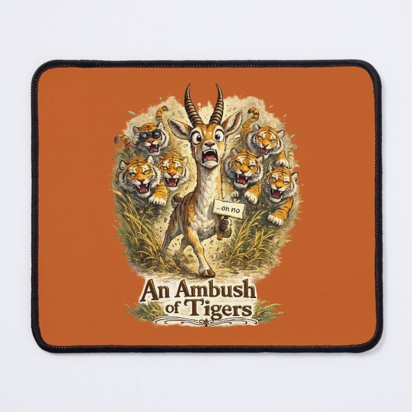 Item preview, An Ambush of Tigers – Funny Collective Noun Animal Humor designed and sold by SnarkleCo.