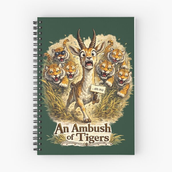 Item preview, An Ambush of Tigers – Funny Collective Noun Animal Humor designed and sold by SnarkleCo.