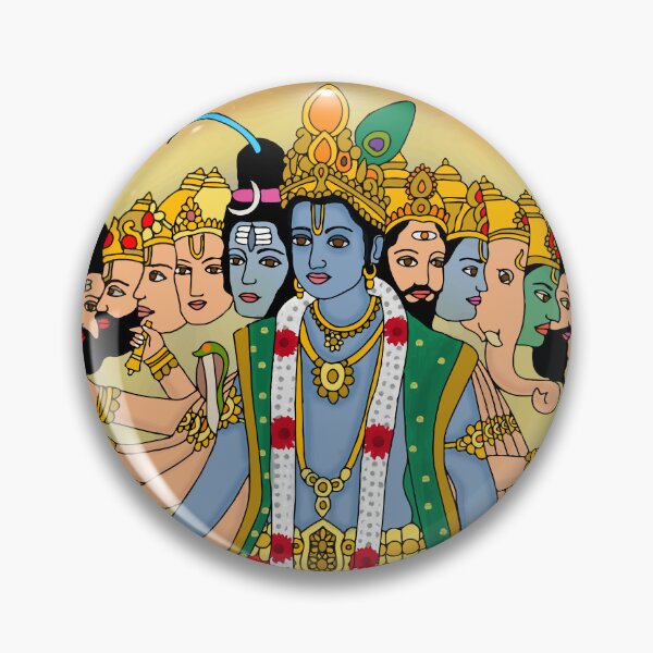 Item preview, Shri Krishna Sacred Illustration – Spiritual Indian Art Design designed and sold by Harshit_Digital_Arts.