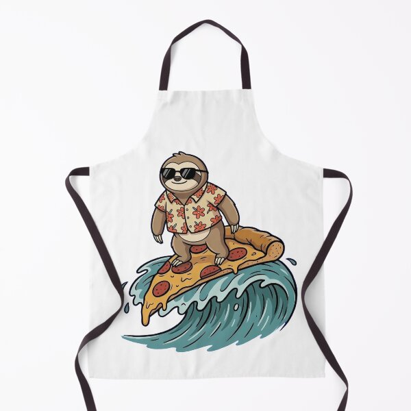 Item preview, Cool Sloth Surfing Pizza Wave Hawaiian Style designed and sold by k3rstman1.