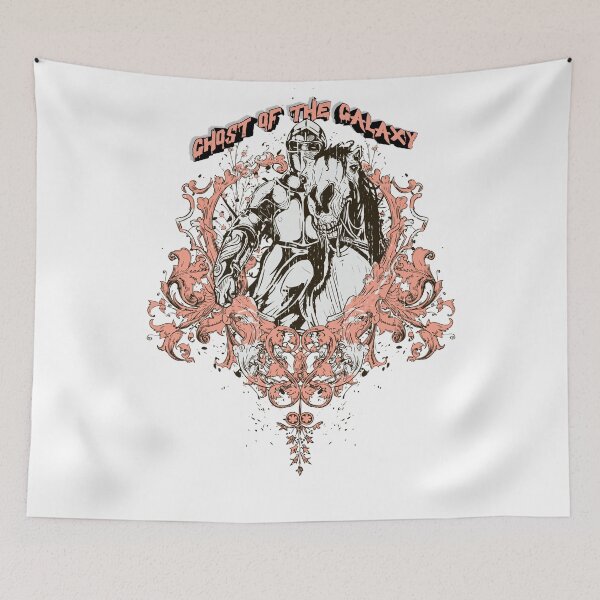 Item preview, Ghost of the Galaxy - Gothic Knight Skeleton Horse Pink Baroque Art designed and sold by snapifyprints.