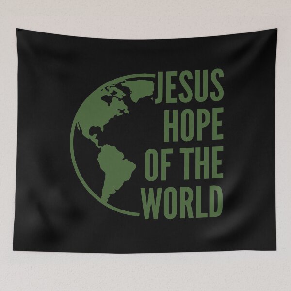Item preview, Jesus – Hope of the World - Green Typography Design designed and sold by MoriaStore.