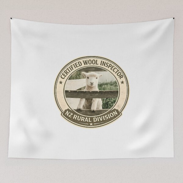 Item preview, certified wool inspector funny lamb farm designed and sold by HaroldG1.