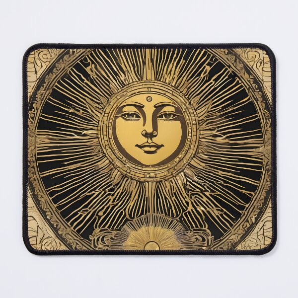 Item preview, Gold Sun Face designed and sold by Drift Print.