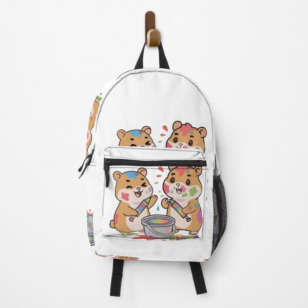 Item preview, Cute Holi Hamsters Playing With Pichkari | Colorful Festival Sticker designed and sold by pn_terest.