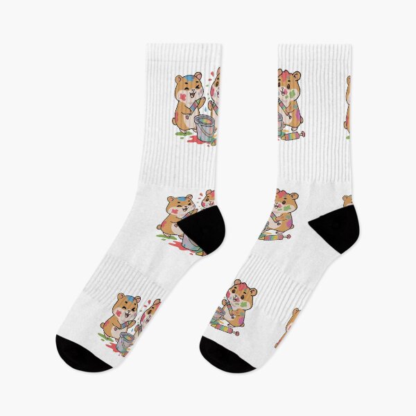 Item preview, Cute Holi Hamsters Playing With Pichkari | Colorful Festival Sticker designed and sold by pn_terest.
