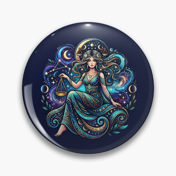Item preview, Celestial Libra Zodiac Goddess Astrology Art designed and sold by Dakson Design - Fantasy Art.