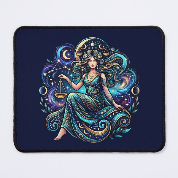 Item preview, Celestial Libra Zodiac Goddess Astrology Art designed and sold by Dakson Design - Fantasy Art.