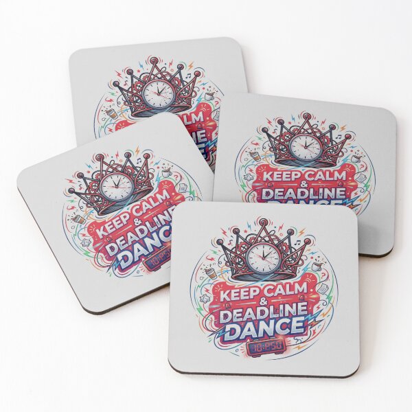 Item preview, Keep Calm & Deadline Dance - Chaotic Crown & Clock Illustration designed and sold by RDproject.