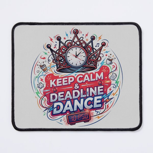 Item preview, Keep Calm & Deadline Dance - Chaotic Crown & Clock Illustration designed and sold by RDproject.