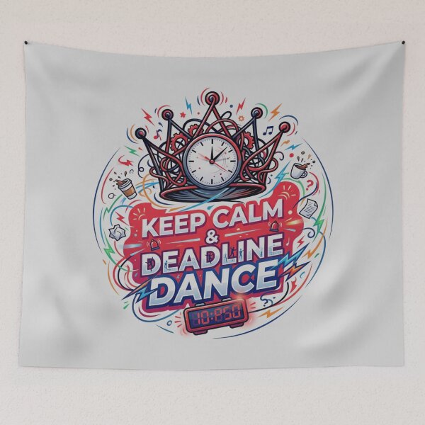 Item preview, Keep Calm & Deadline Dance - Chaotic Crown & Clock Illustration designed and sold by RDproject.