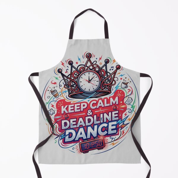 Item preview, Keep Calm & Deadline Dance - Chaotic Crown & Clock Illustration designed and sold by RDproject.