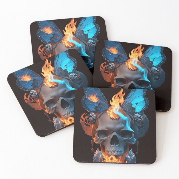 Item preview, Skull Water Fire Harmony designed and sold by YokaiFujin.