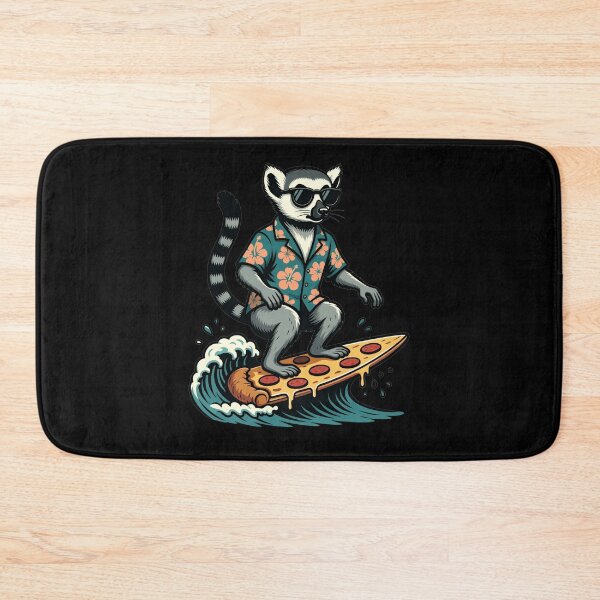 Item preview, Cool Lemur Surfing Pizza Slice Hawaiian Shirt designed and sold by k3rstman1.