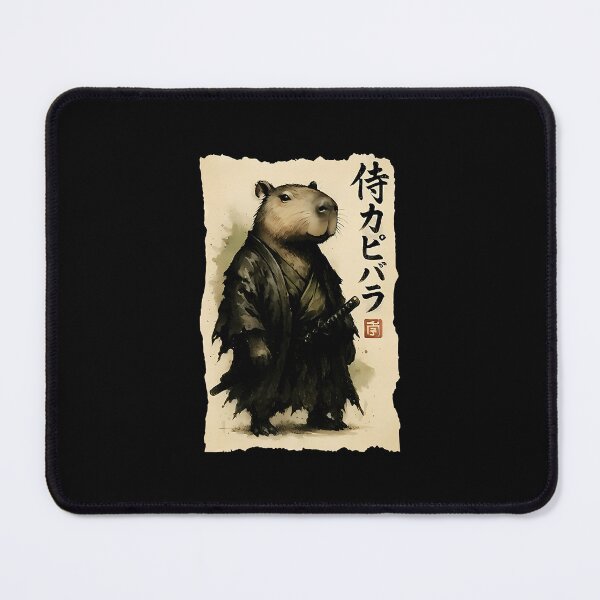 Item preview, Samurai Capybara Japanese Ink Style Illustration designed and sold by titanlevi.