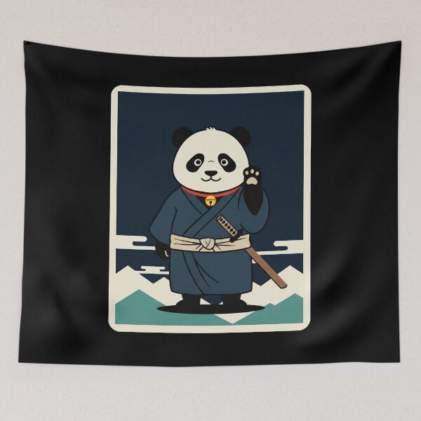 Item preview, Samurai Panda Cute Japanese Warrior Illustration designed and sold by JordynLadukeg65.