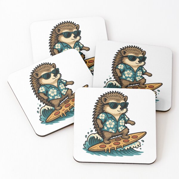 Item preview, Cool Surfing Hedgehog on Pizza Slice Surfboard designed and sold by k3rstman1.
