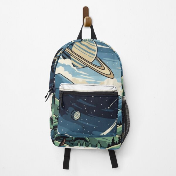 Item preview, Retro Cosmic Valley Under Ringed Planets designed and sold by Dzblack.
