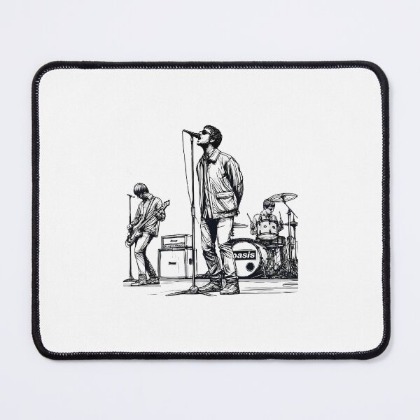 Item preview, Minimalist Line Art Of Oasis Performing  Retro Britpop Band Design  designed and sold by HaroldG1.