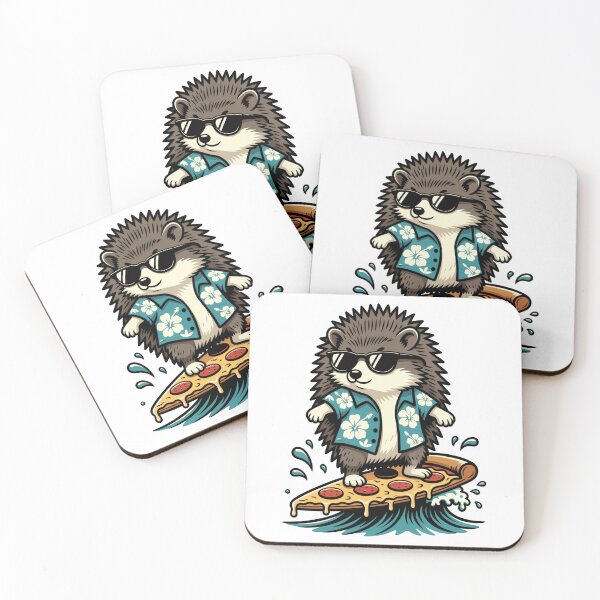 Item preview, Cool Surfing Hedgehog on Pizza Slice designed and sold by k3rstman1.