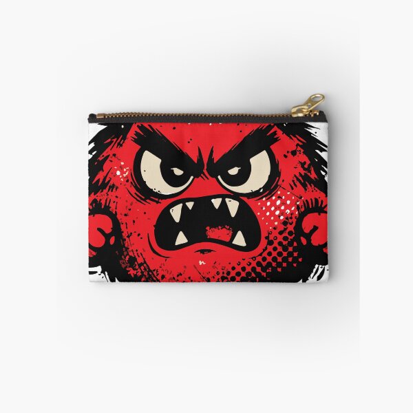 Item preview, A tiny but angry monster with expressive brows and grunge textures. The contrast between cute shape and aggressive emotion creates a fun graphic. designed and sold by Dejbar.