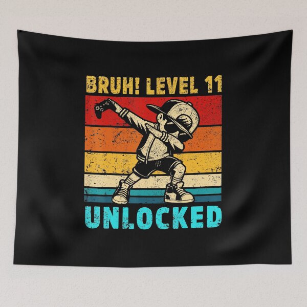 Item preview, Bruh Level 11 Unlocked Funny Birthday Dabbing Kid designed and sold by FGTV2021.