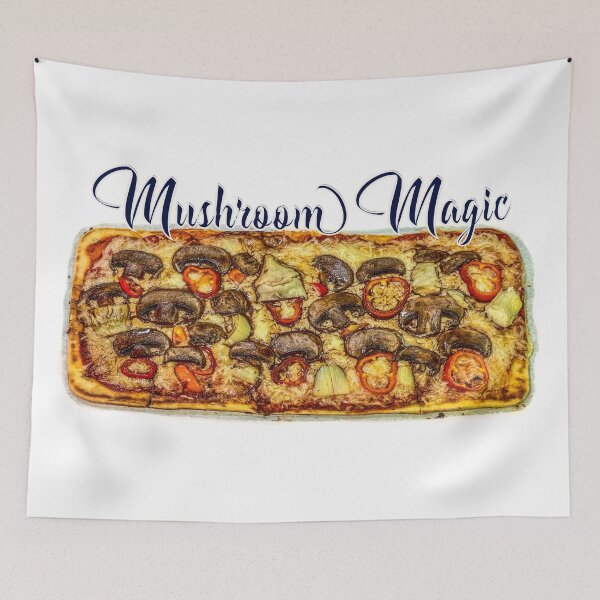 Item preview, Mushroom Magic – Mushroom Lover Pizza Cottagecore Food Design designed and sold by aadventures.