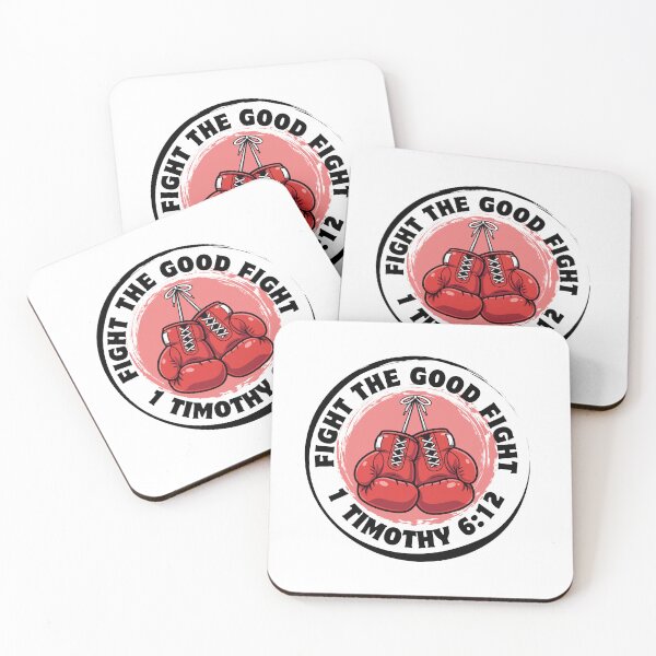 Item preview, Fight the Good Fight – 1 Timothy 6:12 Christian Faith Warrior Design designed and sold by MoriaStore.