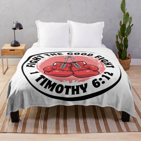 Item preview, Fight the Good Fight – 1 Timothy 6:12 Christian Faith Warrior Design designed and sold by MoriaStore.